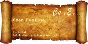 Cser Evelina névjegykártya